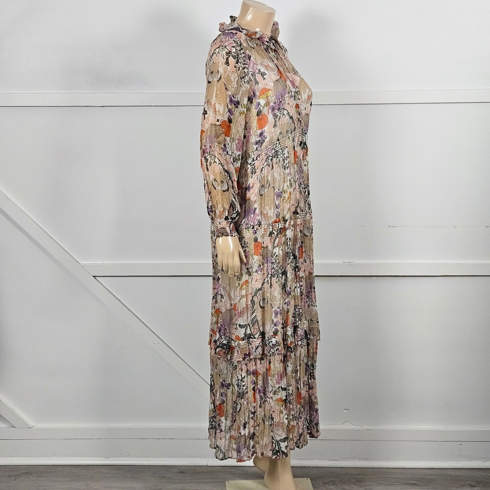 Anthropologie Whimsical The Marais Printed Tiered Chiffon Maxi Dress S - Picture 5 of 9